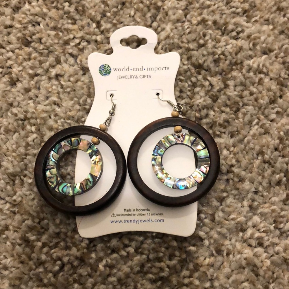 Circle Wood Earrings